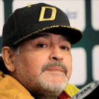 Maradona en conferencia de prensa.