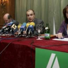 Marino Fernández, José Antonio Turrado y Marga Revilla, en la presentación del balance de Asaja