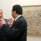 El alcalde de Palencia y el comisario de la exposición