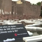 Acto de Save the Children en la plaza Colon de Madrid con motivo del segundo aniversario de la muerte del niño refugiado Aylan.