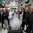 La escultura se puede ver los próximos cinco días. FERNANDO OTERO