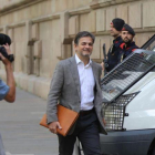 Oriol Pujol, llegando este martes a la Audiencia de Barcelona.