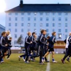 La Selección de Finlandia preparaba el partido contra España, ayer en Helsinki