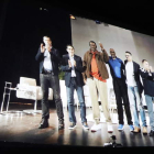 Momento de la proyección del documental-homenaje sobre el mítico Elosúa León. MARCIANO PÉREZ