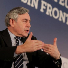 Intervención del exministro del Reino Unido, Gordon Brown, en el foro la Europa sin fronteras.