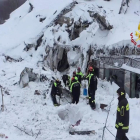Rescate en el hotel Rigopiano en Farindola.