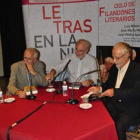 Díez, Aparicio y Merino, en su filandón en Ponferrada.