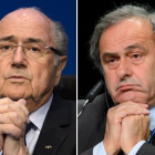 Montaje con las imágenes de Joseph Blatter (izquierda) y Michel Platini.