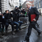 Boris Johnson al llegar ayer al 10 de Downing Street. ANDY RAIN