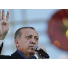 Erdogan, tras su triunfo en el referéndum el pasado 16 de abril.