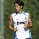El jugador brasileño Kaká, del Real Madrid, durante uno de sus últimos entrenamientos con el club.