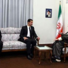 El líder supremo iraní, Ali Khamenei, al-Assad y el presidente de Irán, Mahmoud Ahmadinejad.