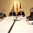 Reyero y García Martín, con los presidentes.
