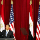 Obama, durante su discurso de ayer en la Universidad de El Cairo.