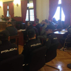 La sala de vistas, al inicio de la sesión de ayer en la Audiencia Provincial. DL