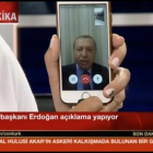 Erdogan durante el mensaje que envió a los turcos a través de Facetime.