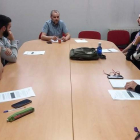 Imagen facilitada por la Universidad de León de la reunión con los estudiantes. DL