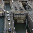 Pruebas en la ampliación del Canal de Panamá tras acabar las obras.