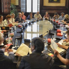 La Mesa del Parlament reunida.
