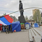 Un manifestante prorruso en Donetsk.