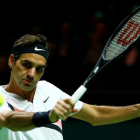 Federer ejecuta un revés, en el partido ante Haase.