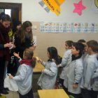 Varias jugadoras del Cleba, entre ellas la internacional Cristina, ayer en La Asunción.
