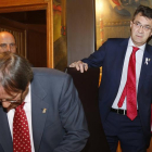 Juan Martínez Majo, presidente de la Diputación, a su llegada ayer al pleno de la Diputación