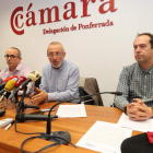 Jorge Blanes, Jaime Santoalla, Arsenio Terrón y Jorge Cara, ayer en Ponferrada. L. DE LA MATA
