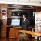 Juan Ramón Caridad y Cristian Santos, ayer durante el seminario de Inversis Banco.