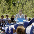 Rajoy intervino en la explanada de Madrid Río.