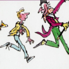 Charlie y Willy Wonka, según los dibujos de Quentin Blake para los libros de Roald Dahl.