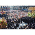 Detalle del Encuentro, acto central de la procesión de los Pasos, que lleva adelante la cofradía del Dulce Nombre de Jesús Nazareno. F. OTERO PERANDONES