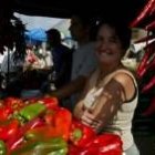 Ejemplares de pimientos en una de las últimas ferias de Fresno