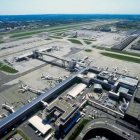 Vista aérea del aeropuerto londinense de Gatwick.