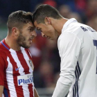 Koke y Cristiano Ronaldo, encarados en el derbi del pasado sábado.