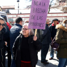 Manifestación de pensionistas en León.