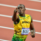 Bolt celebra la medalla de oro en 200 metros en los pasados Juegos Olímpicos de Londres.