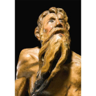 La escultura de San Jerónimo, de Juan de Valmaseda, y detalle del rostro. SOTHEBY’S