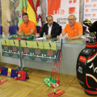 Ángel Alonso, Mario Chousa y Tino Ugidos, durante la presentación del campus.