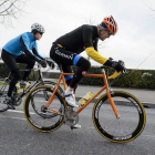 John Kerry practicando cilcismo en Lausana, el pasado 16 de marzo.