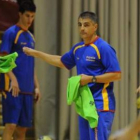 Isidoro Martínez, en un entrenamiento reciente de la selección española júnior en León.