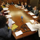 Un momento de la reunión de la asamblea de Serfunle, ayer en el Ayuntamiento de León.