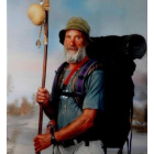 Joaquín Díez Pérez, durante una de sus caminatas hacia Santiago de Compostela.