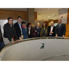 Francisco José Escanciano, Emilio Orejas, Juan Martínez Majo, Elvira Álvarez, Carmen Quiñones, Emilio Gutiérrez, Ana Rosa Sopeña, Eduardo Fernández, Antonio Silván y Víctor Álvarez, ayer en la sede del PP de la León.