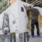 Inicio de las obras de los artistas de Arte 84.