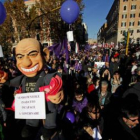 El aire festivo presidió la manifestación en Roma.