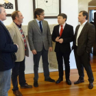 Valcarce, Merayo, Orejas, Folgueral, Velasco y González tras la reunión celebrada ayer en las dependencias de la Diputación.