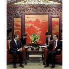 Rodríguez Zapatero, en la reunión que mantuvo con el primer ministro chino, Wen Jiabao.