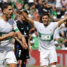 Fidel Chaves anotó el gol del triunfo del Elche frente al Atlético de Madrid. MANUEL LORENZO