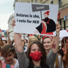 Manifestación antigubernamental de mujeres en Minsk. STRINGE